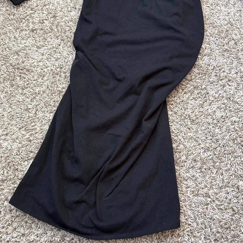 Isabel Maternity by Ingrid & Isabel Midi Dress Long Sleeve Black size Small - Picture 7 of 10